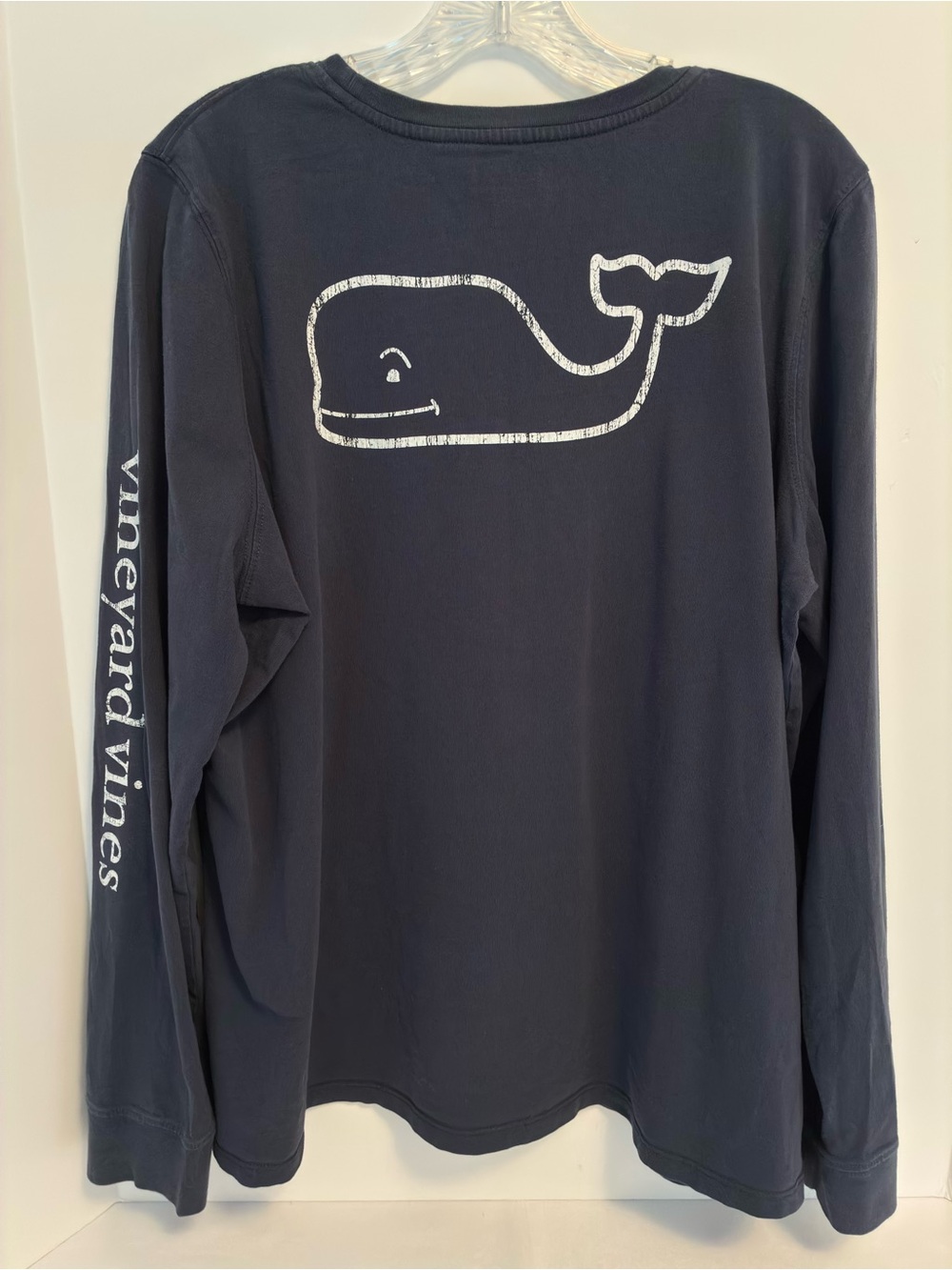 Vineyard Vines Women's Vintage Whale Long Sleeve Pocket Tee Blue Size XL - Picture 6 of 8